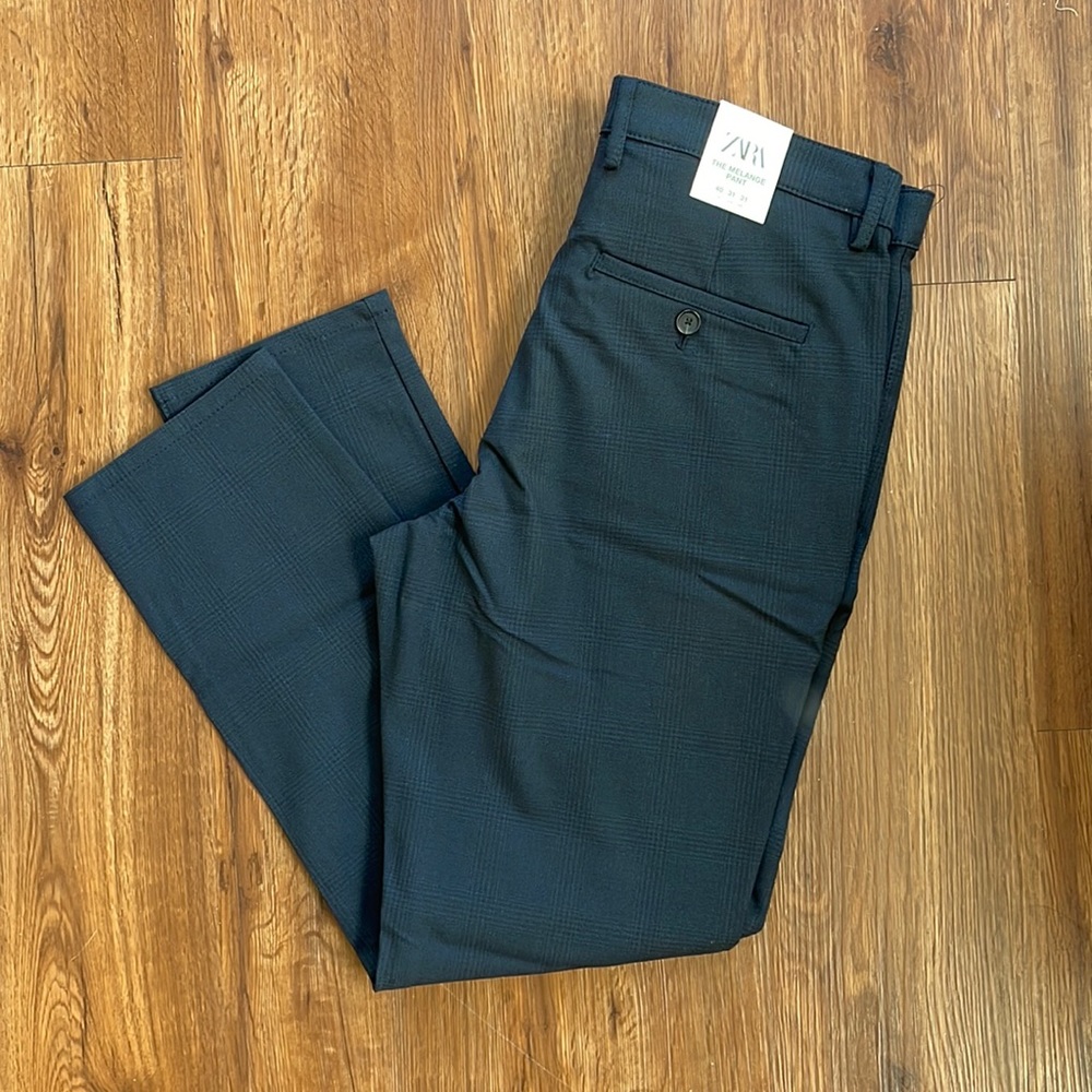 Pants slim men blue
